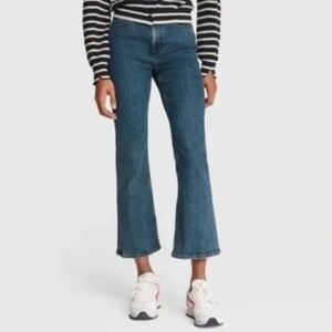 Rag & Bone Nina High Rise Ankle Flare Jeans Clean Vincent Wash Size 28